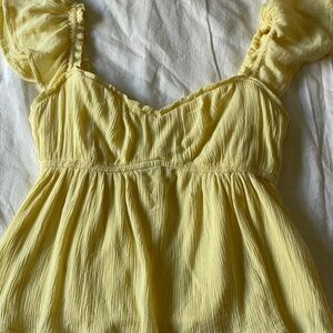 Hollister Yellow Babydoll Top